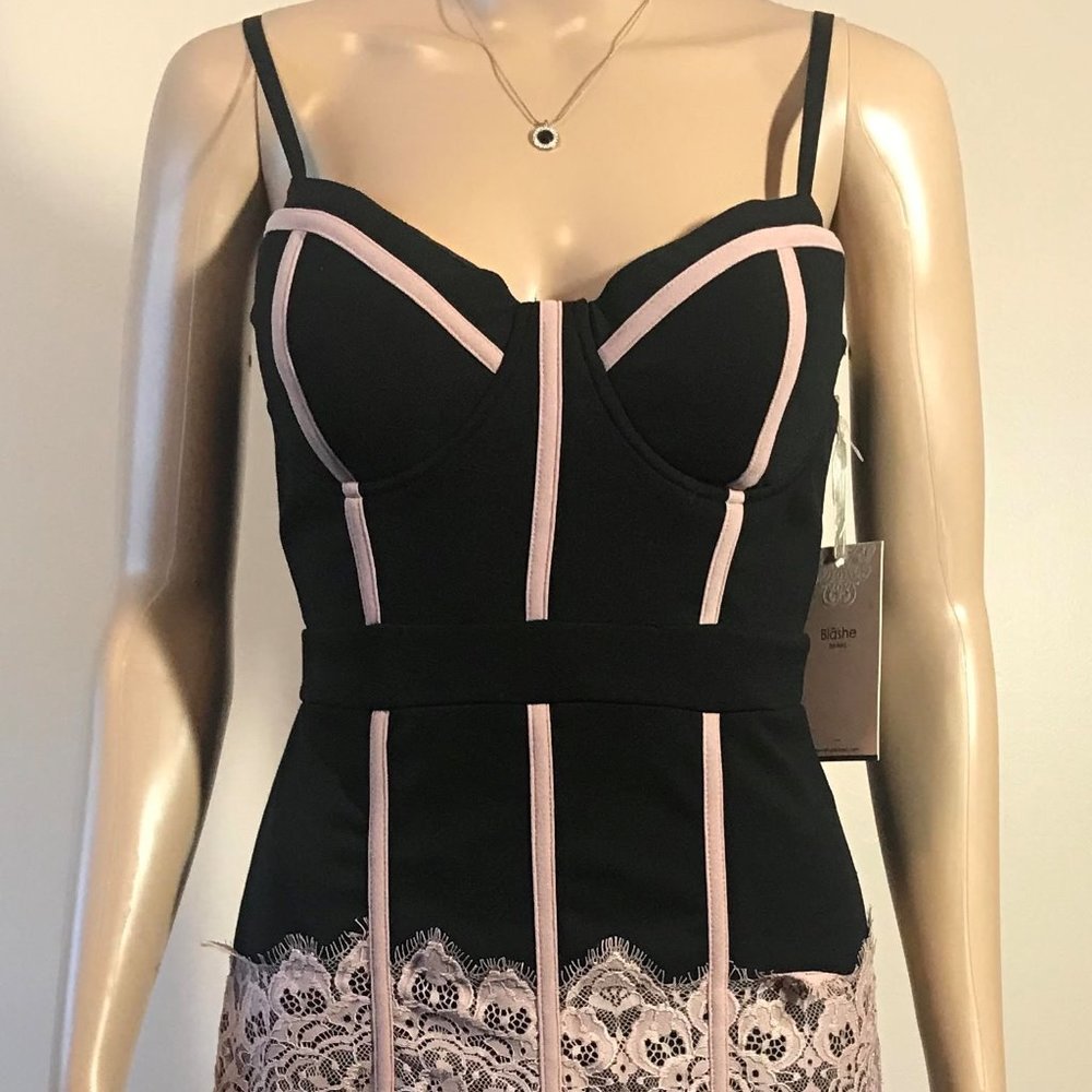 Black & Blush Mini Dress